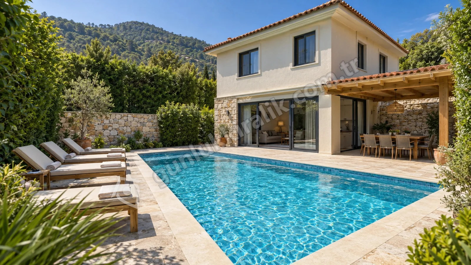 Fethiye Günlük Kiralık 3+1 Özel Havuzlu Korunaklı Villa